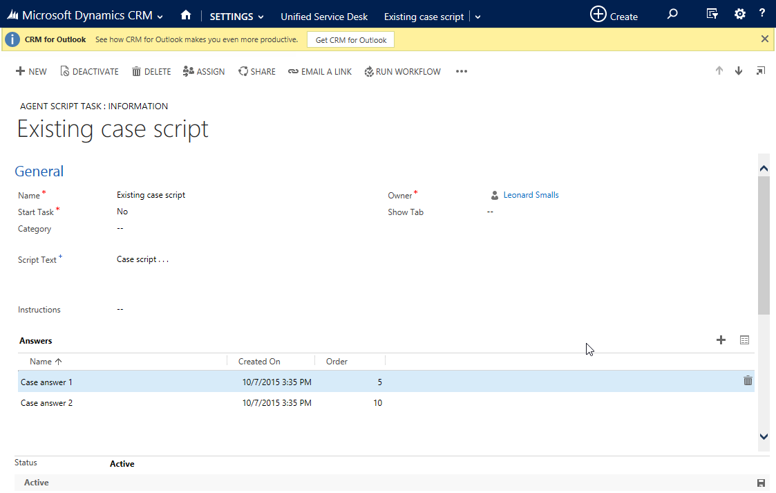 Case agent script
