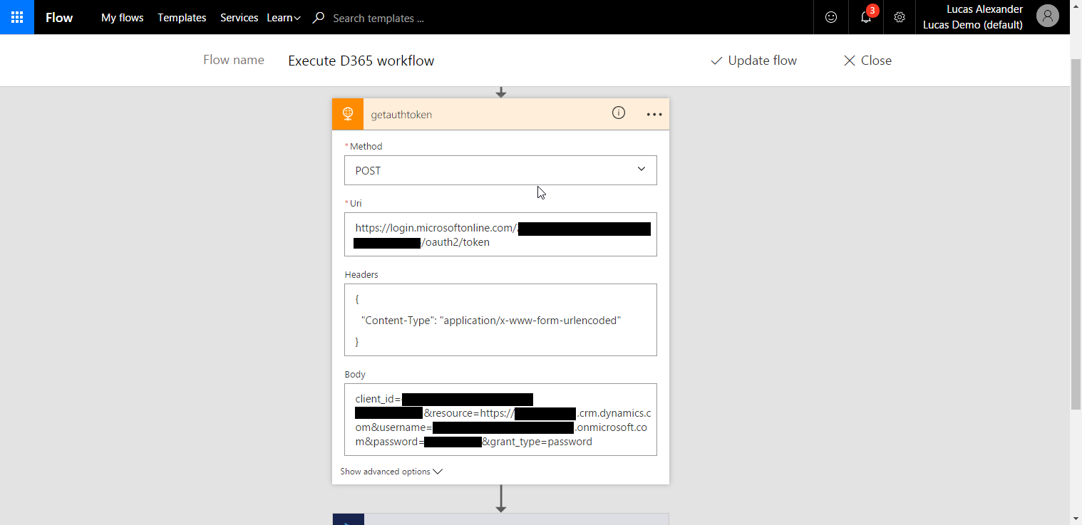 Request OAuth token