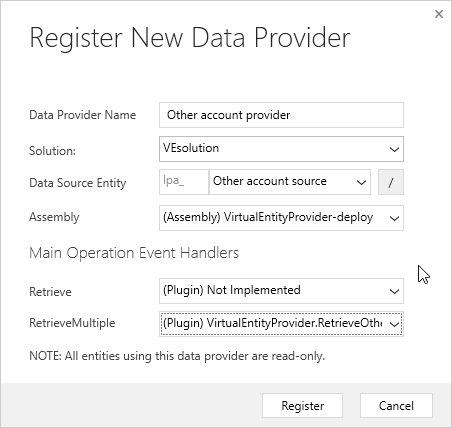 Finalizing the data provider